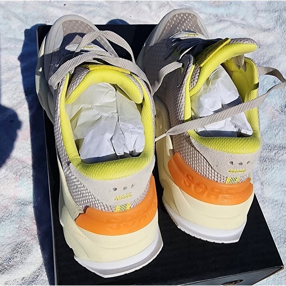 Sorel Kinetic RNGED Lace Knit Yellow Low Top Sneakers Women’s Size 9 - Picture 9 of 9